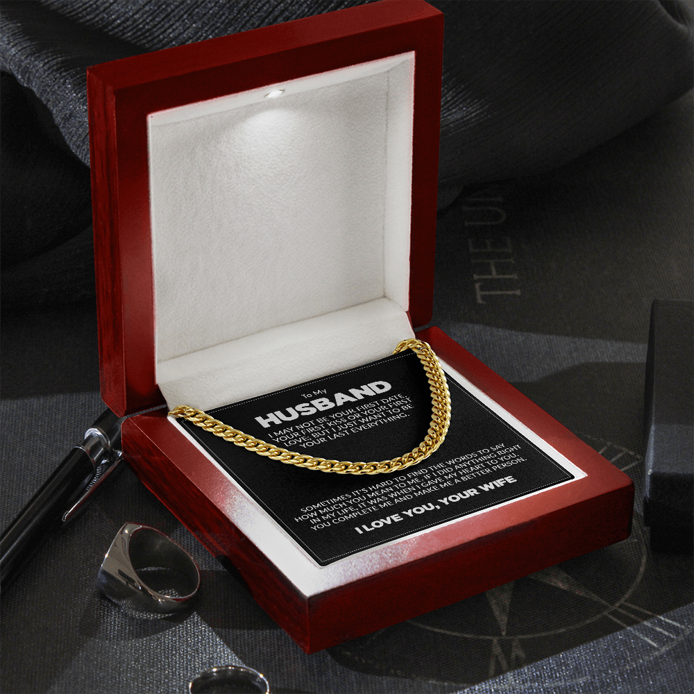 Cuban Link Chain Necklace For Husband