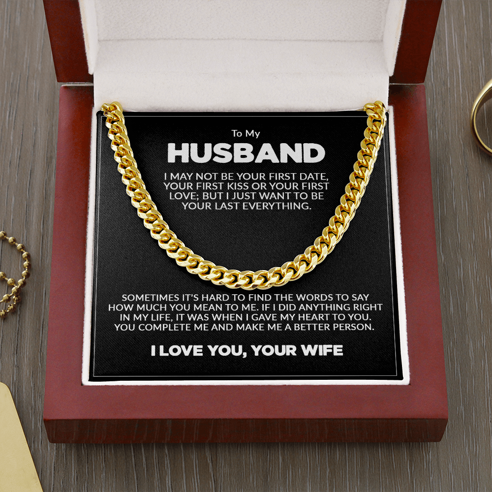 Cuban Link Chain Necklace For Husband