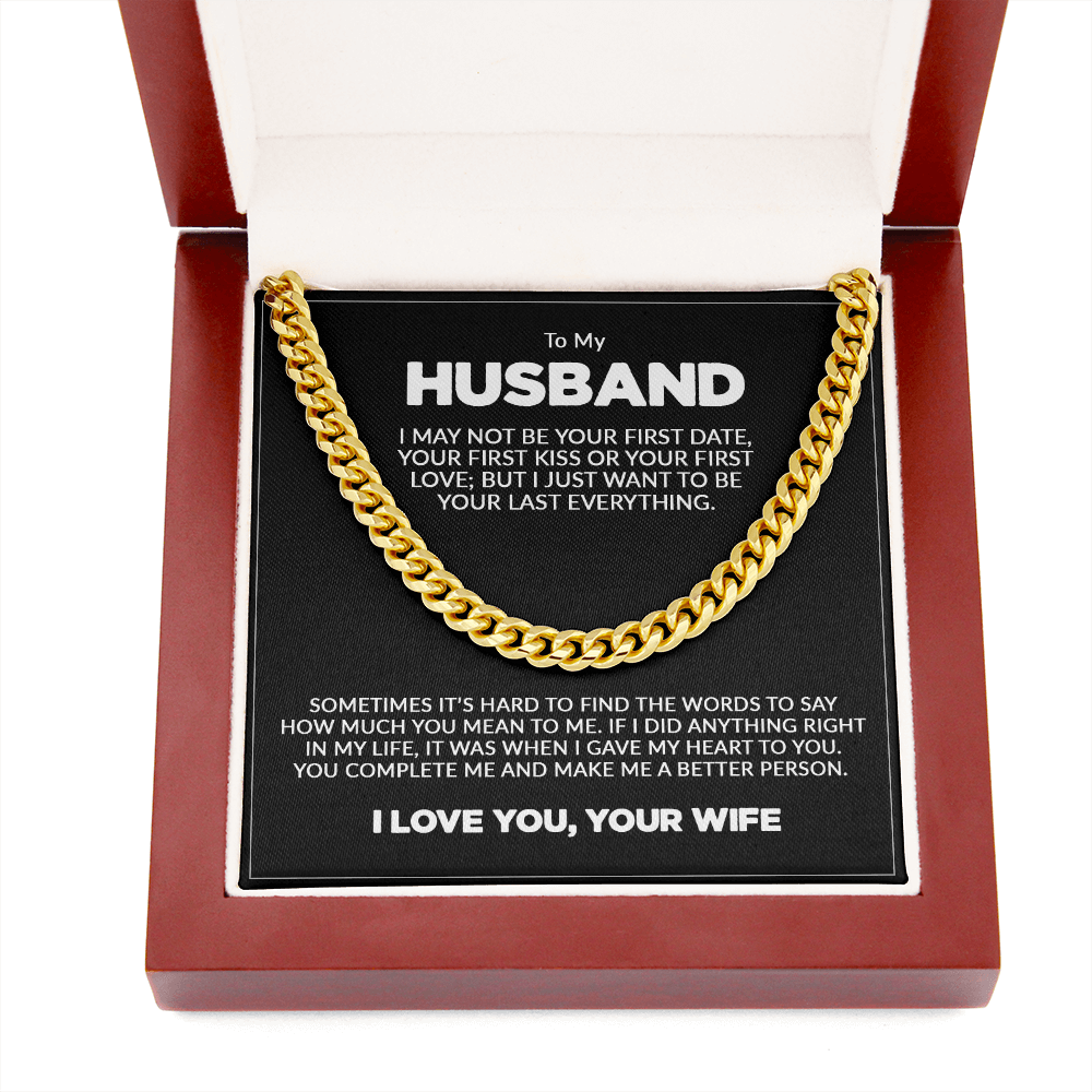 Cuban Link Chain Necklace For Husband