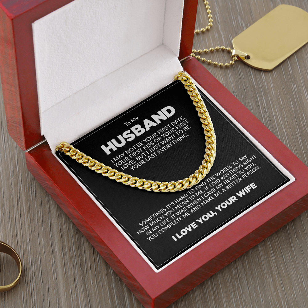Cuban Link Chain Necklace For Husband