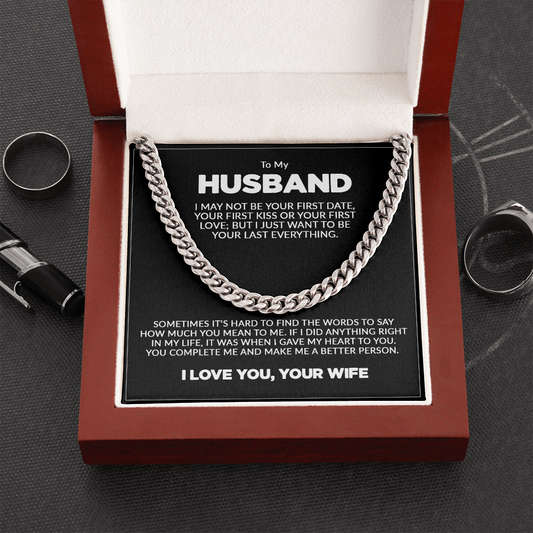 Cuban Link Chain Necklace For Husband