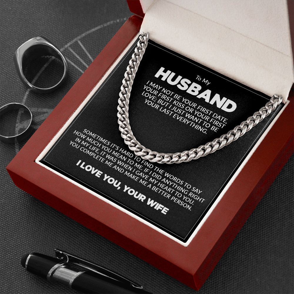Cuban Link Chain Necklace For Husband