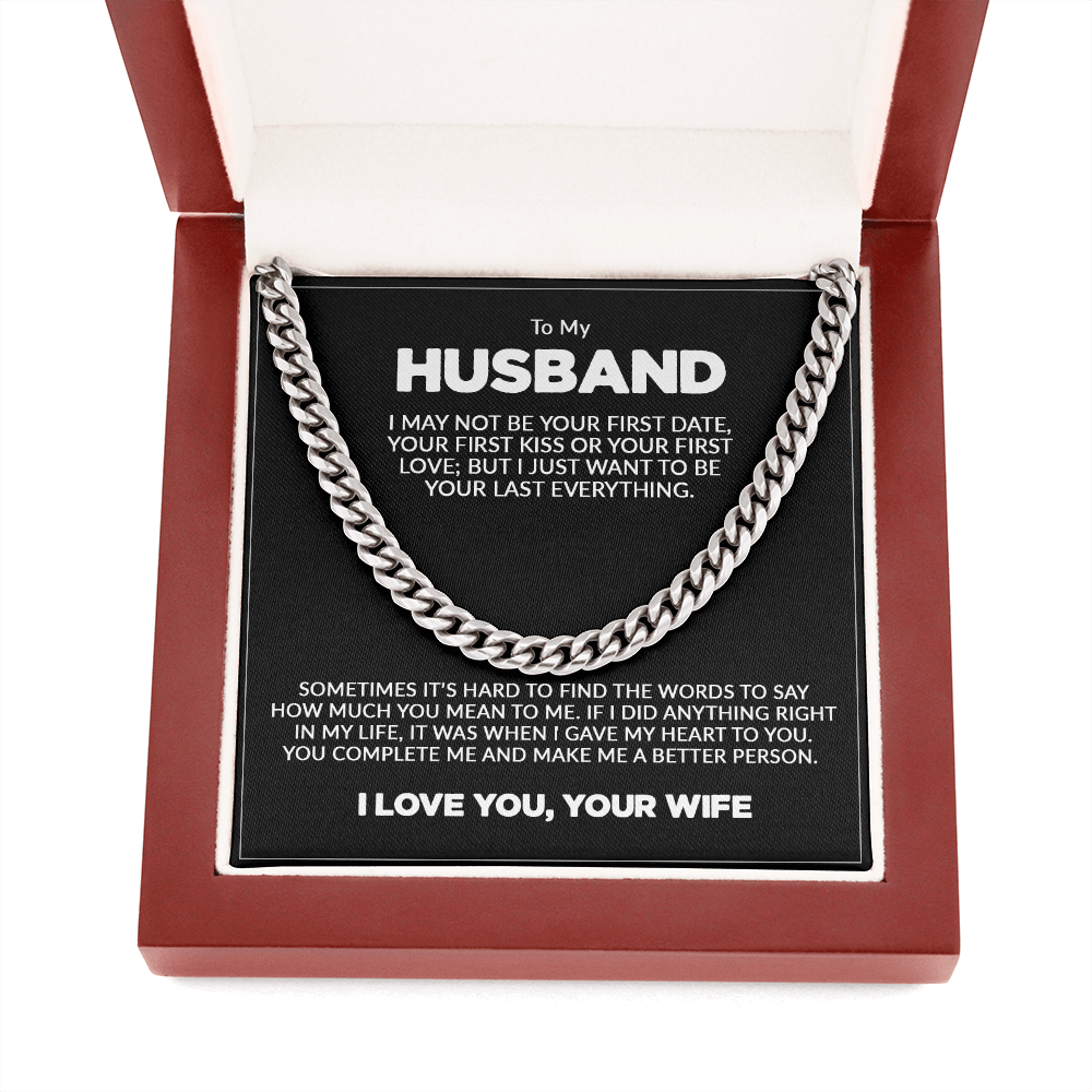 Cuban Link Chain Necklace For Husband