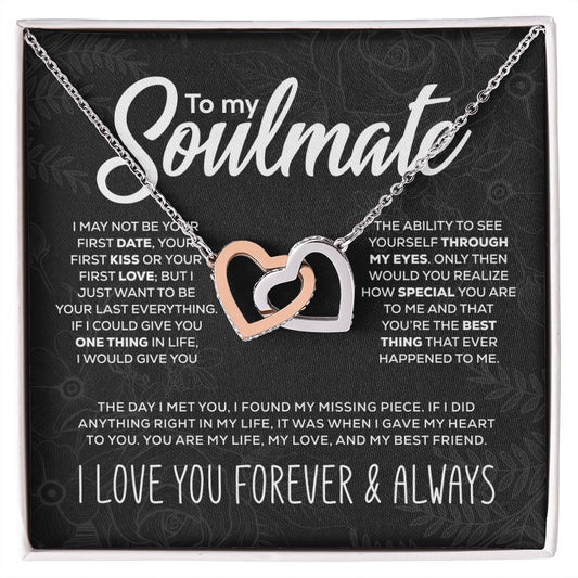 To My Soulmate - Interlocking Hearts - I Love You Forever and Always