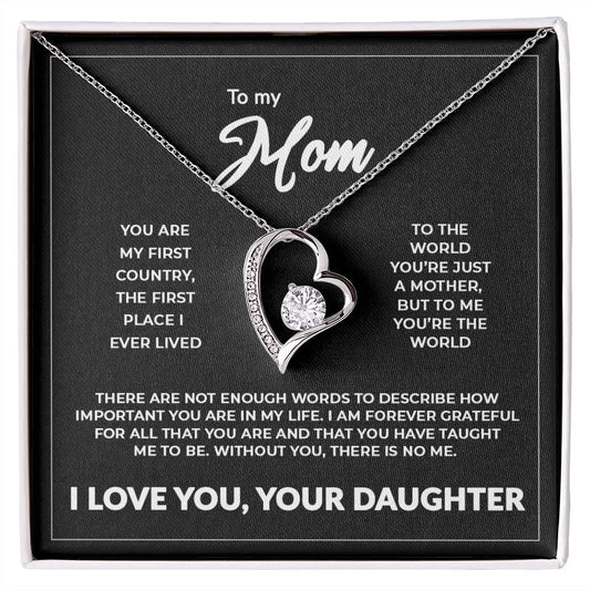 To My Mom - "Without You There Is No Me" 14K Forever Necklace