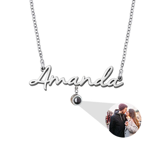 Personalized Name Photo Projection Necklace