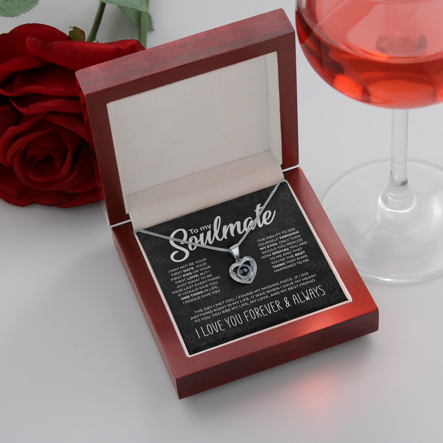 Soulmate Personalized Projection Necklace Gift Set