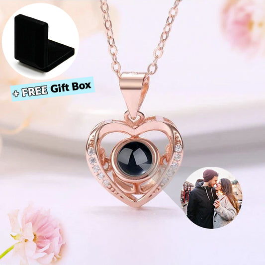 Personalized Love Heart Projection Necklace (+ FREE gift box)