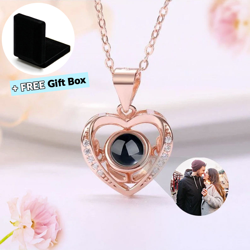 Personalized Heart Projection Necklace (+ FREE gift box)