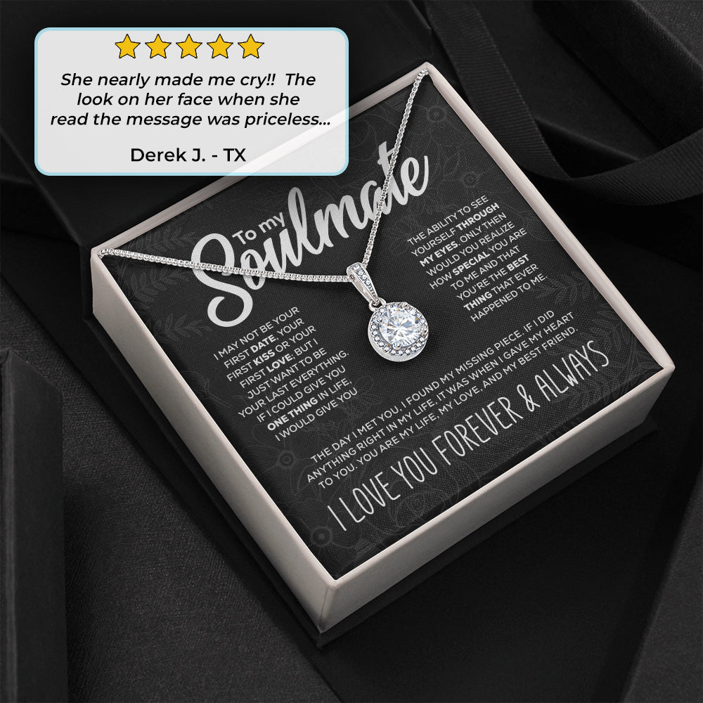 "To My Soulmate" Sparkling Pendant and Gift Box Set