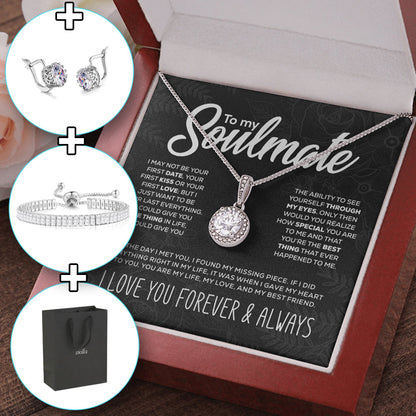 "To My Soulmate" Sparkling Pendant and Gift Box Set