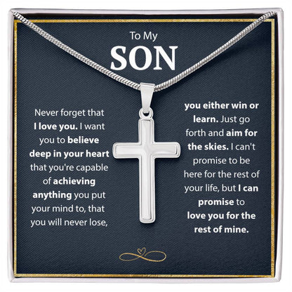 To My Son - Legacy of Love Cross Necklace Gift Set