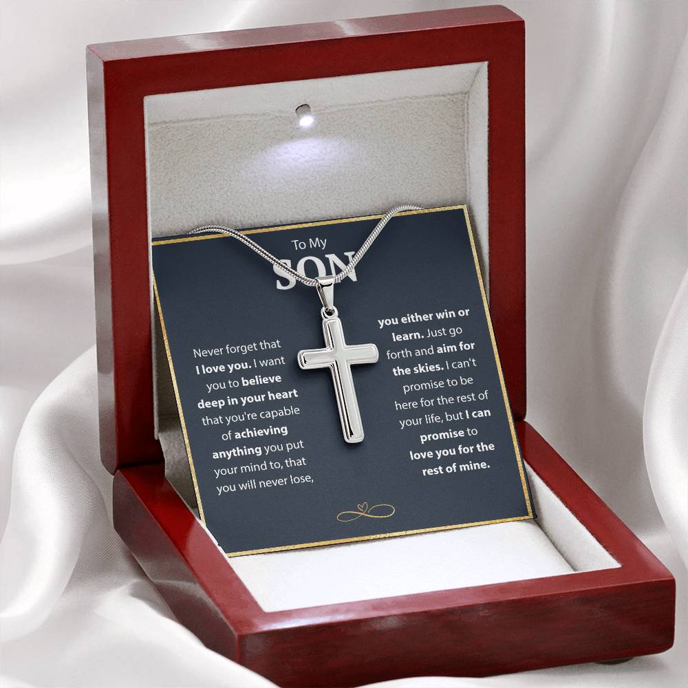 To My Son - Legacy of Love Cross Necklace Gift Set