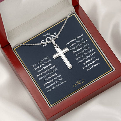 To My Son - Legacy of Love Cross Necklace Gift Set