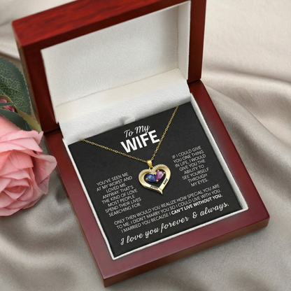 Always Yours - Geburtsstein Herz Halskette