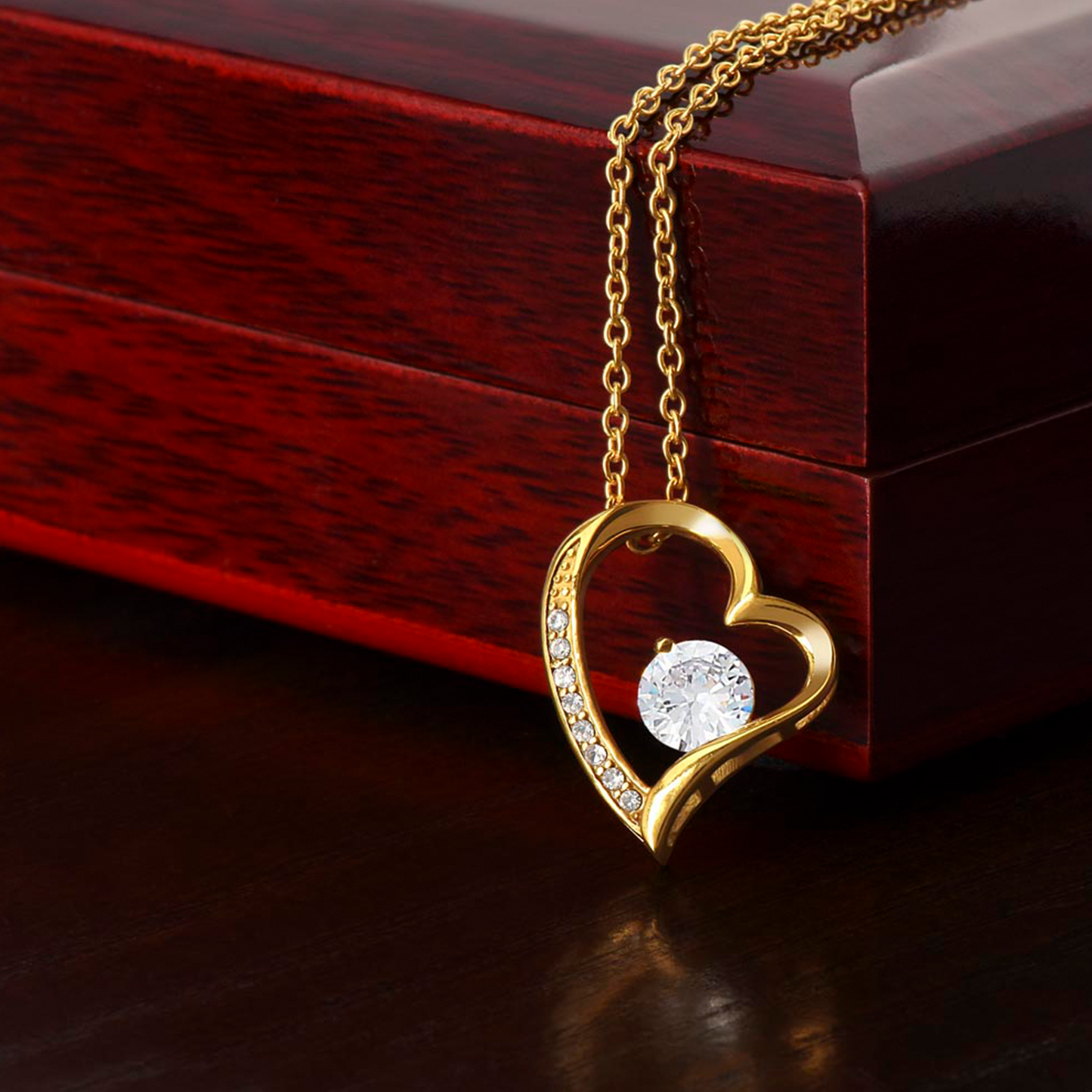 Forever & Always Ewige Rose und Herz-Halskette