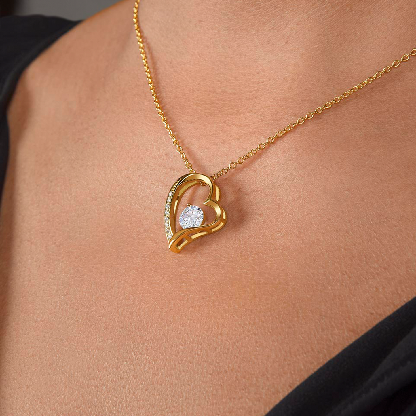 Forever & Always Ewige Rose und Herz-Halskette