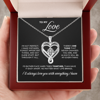 "To My Love" Unendliche Herz-Halskette