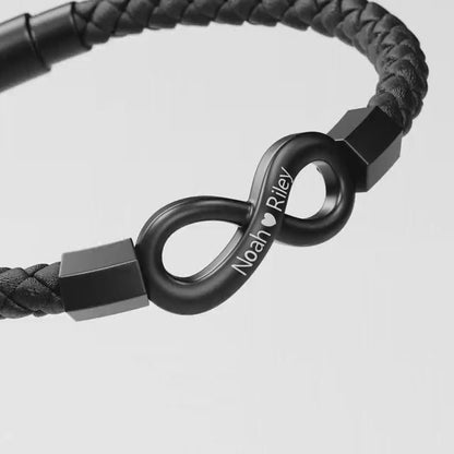 "To My Man" - Unendliches personalisiertes Armband