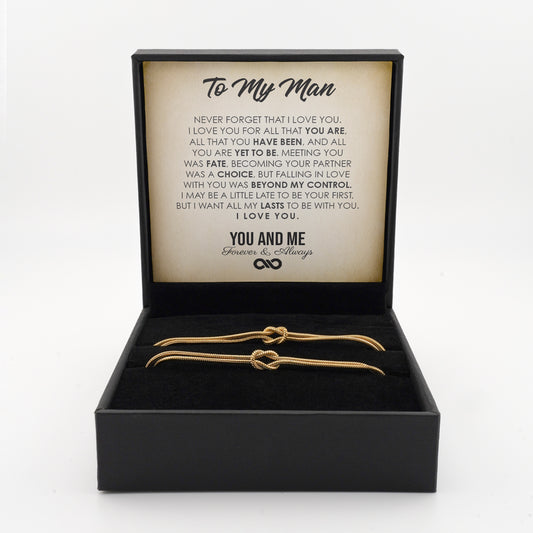 Pulseras con nudo "Lazo irrompible" para él y para ella