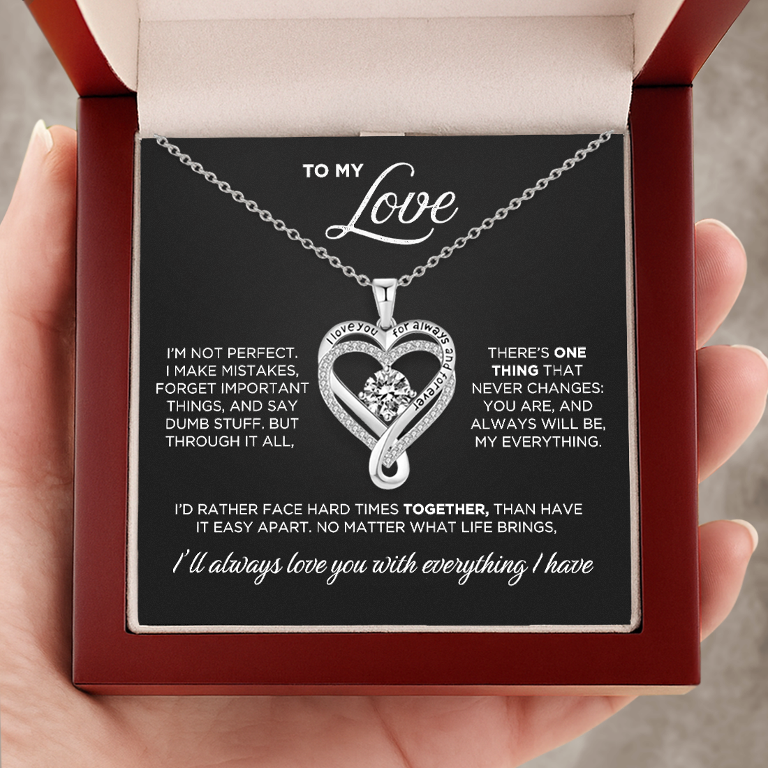 "Collar Corazón Infinito "To My Love