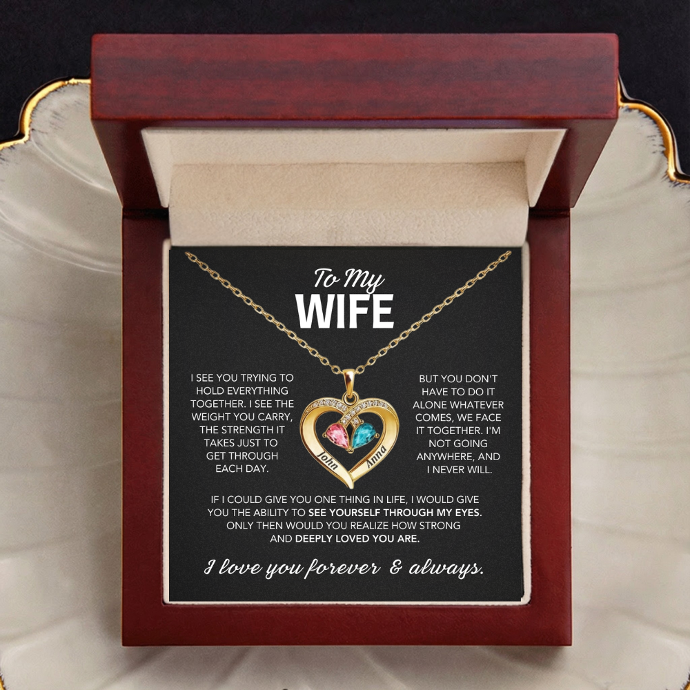 Always Yours - Birthstone Heart Necklace