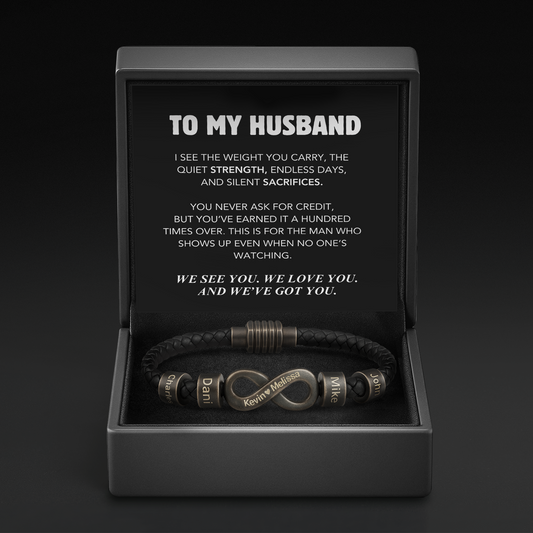 Infinity Name Bracelet - Para el hombre que nos mantiene unidos