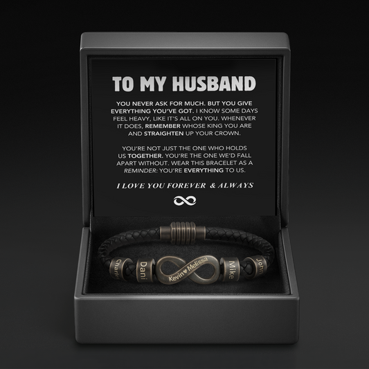 Infinity Name Bracelet - Para el hombre que nos mantiene unidos
