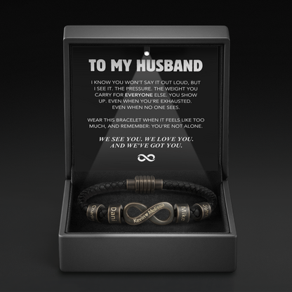 Infinity Name Bracelet - Para el hombre que nos mantiene unidos