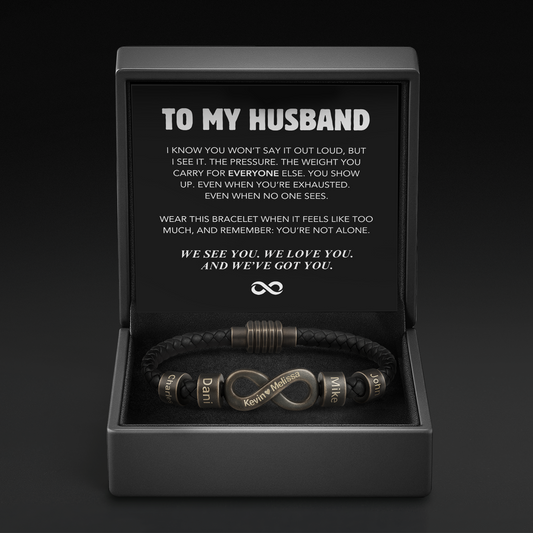 Infinity Name Bracelet - Para el hombre que nos mantiene unidos