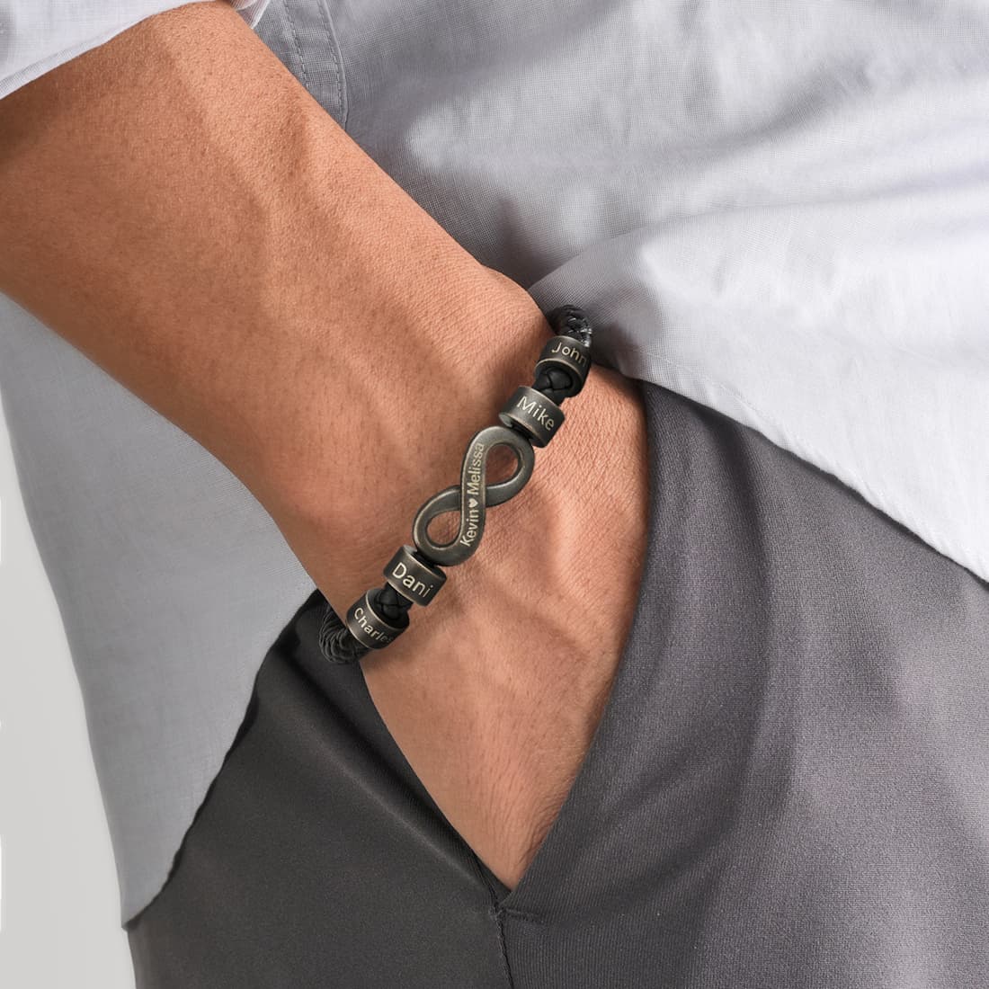 Infinity Name Bracelet - Para el hombre que nos mantiene unidos