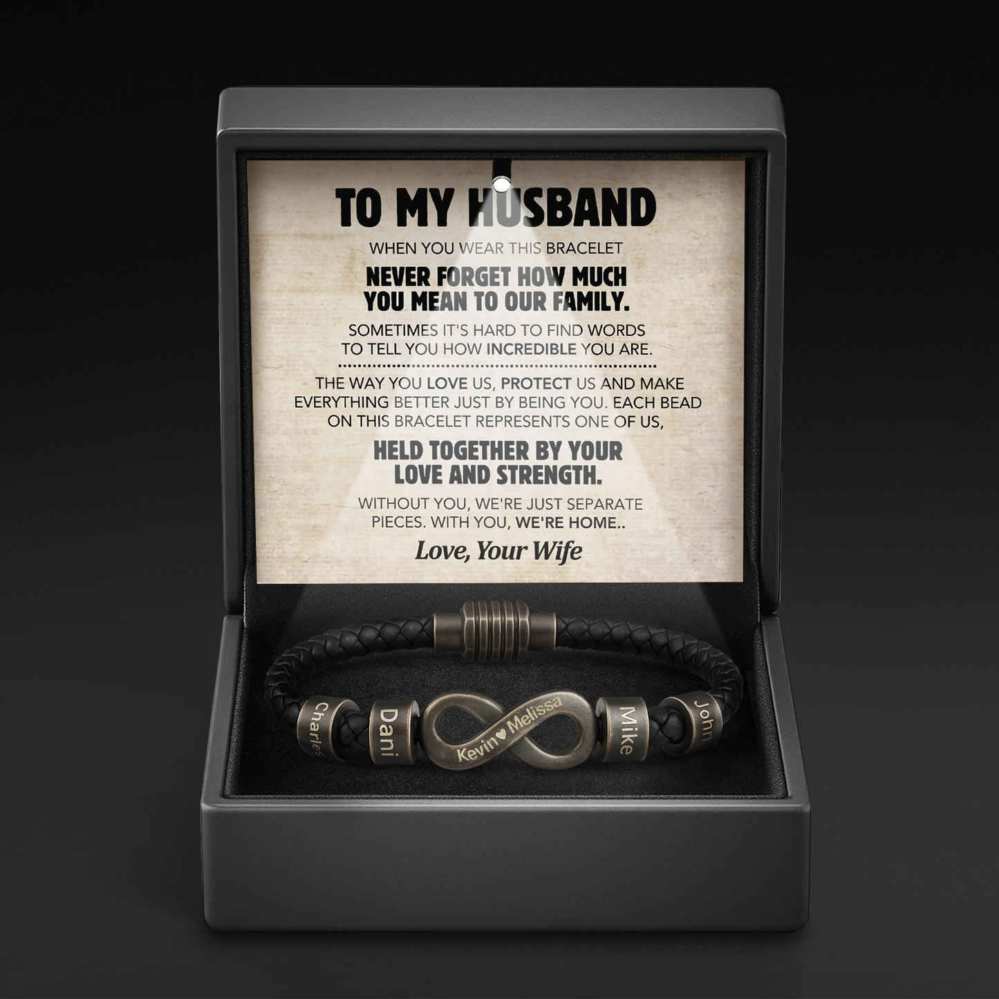 Infinity Name Bracelet - Para el hombre que nos mantiene unidos