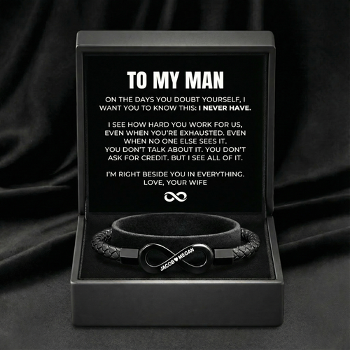 "To My Man" - Pulsera personalizada Infinito