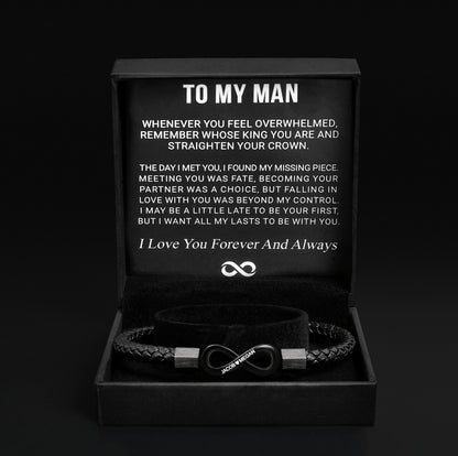 "To My Man" - Pulsera personalizada Infinito