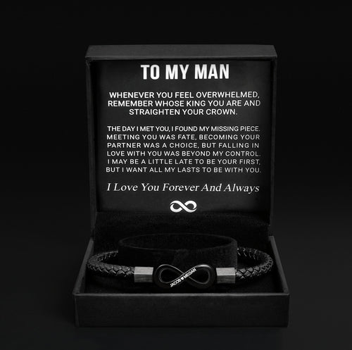"To My Man" - Pulsera personalizada Infinito