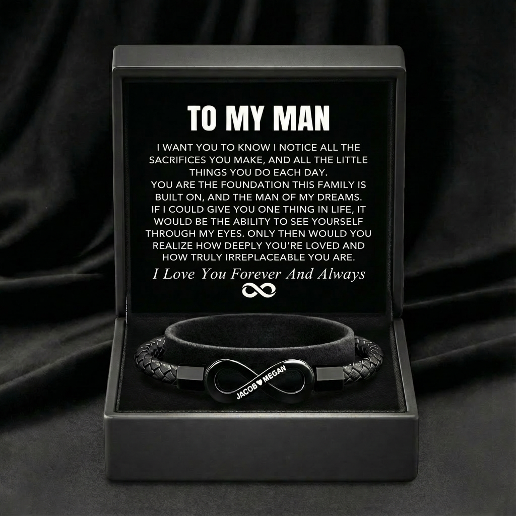 "To My Man" - Pulsera personalizada Infinito
