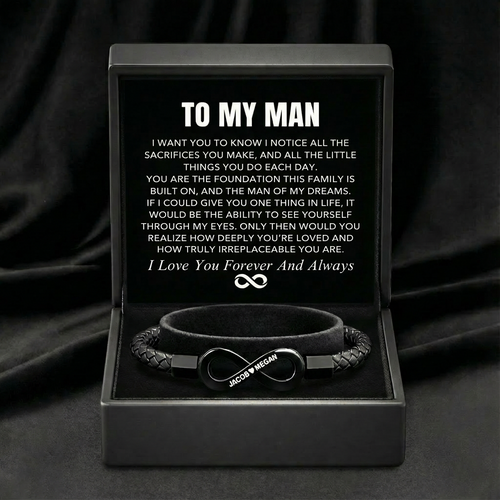 "To My Man" - Pulsera personalizada Infinito
