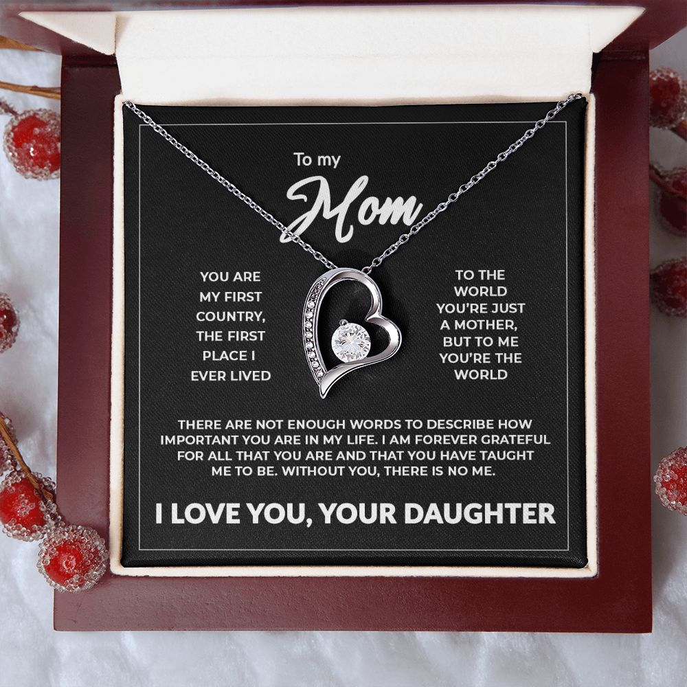 To My Mom - "Without You There Is No Me" 14K Forever Necklace
