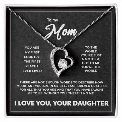 To My Mom - "Without You There Is No Me" 14K Forever Necklace