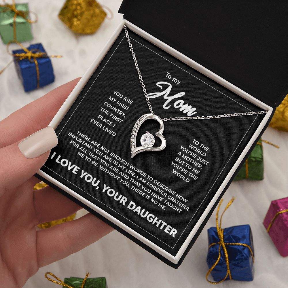 To My Mom - "Without You There Is No Me" 14K Forever Necklace
