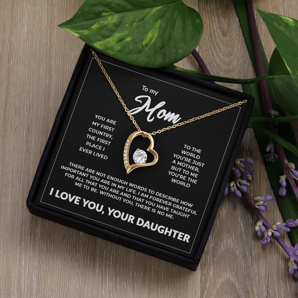 To My Mom - "Without You There Is No Me" 14K Forever Necklace